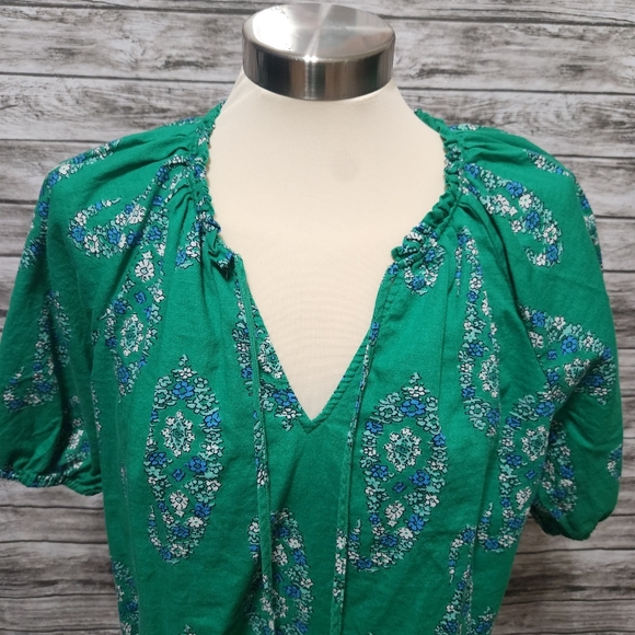 Knox rose green peasant top - Picture 2 of 6